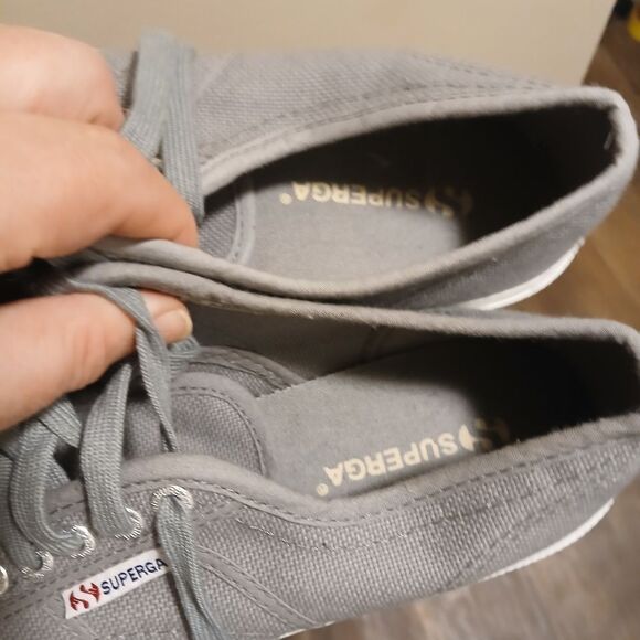 Superga Gray Sneakers Classic Canvas Design Sz.39.5 /8.5-9 - Picture 3 of 9